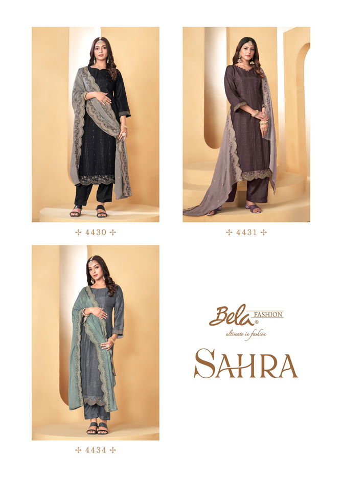 Sahra By Bela Russian Silk Designer Salwar Kameez Wholesale Shop In Surat